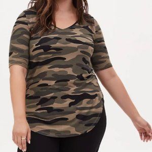 Torrid Size 2 Camouflage Tunic Softest T Shirt New with Tags